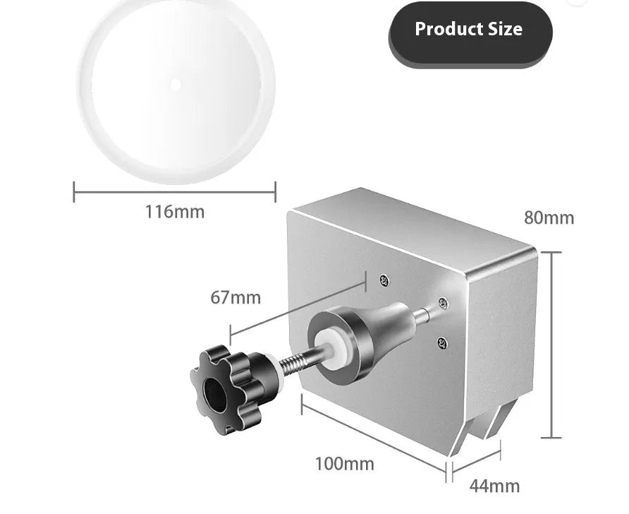 Mini ultrasonic cleaning machine with single-slot holder for vinyl records and PCBs.