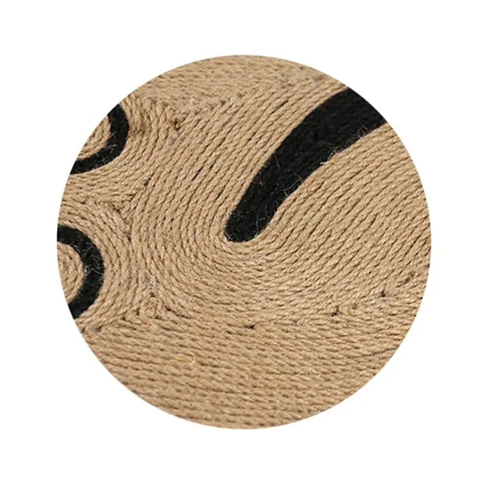 Cat scratching pad in panda colour, 54cm sisal and EVA mat with locked edge and skid-proof bottom