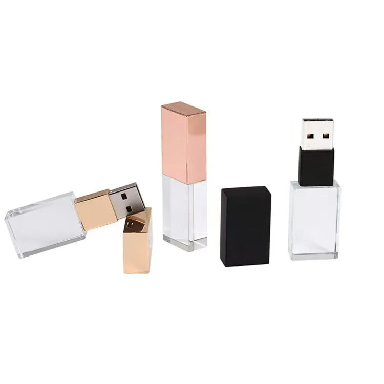 DIY Luminous Creative Crystal U Disk Mini Car USB 2.0 Flash Drive 16GB Metal Shell