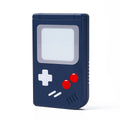 A small blue plastic storage box for Nintendo Switch game cards, shown closed.