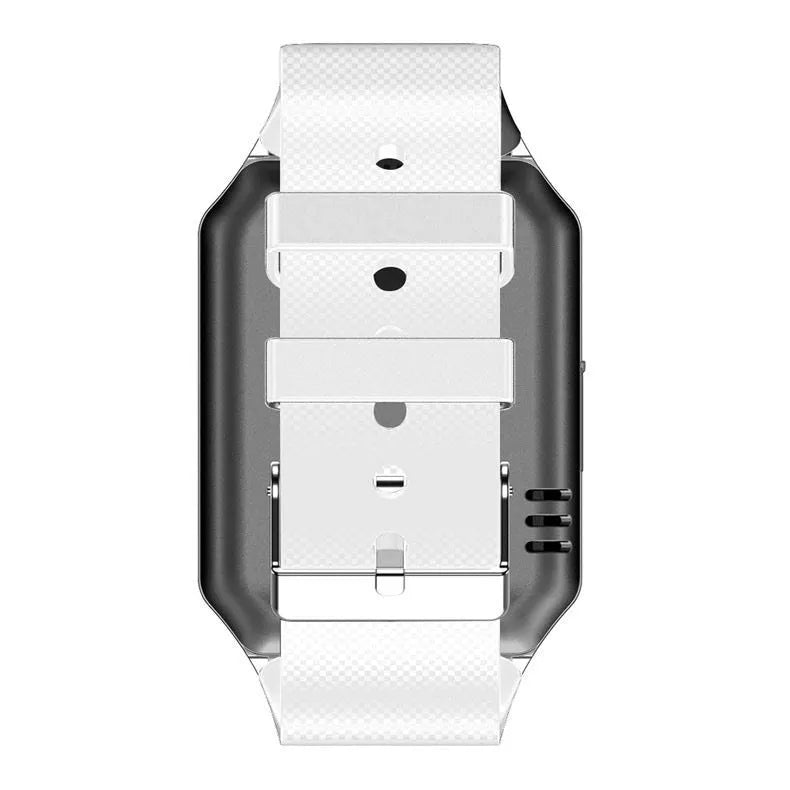 DZ09 sports smart watch with black TPU strap and 1.56 inch touch screen display