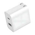 Xiaomi 30W USB charger, white, dual port USB-C and USB-A, compact 48mm x 28mm x 47mm