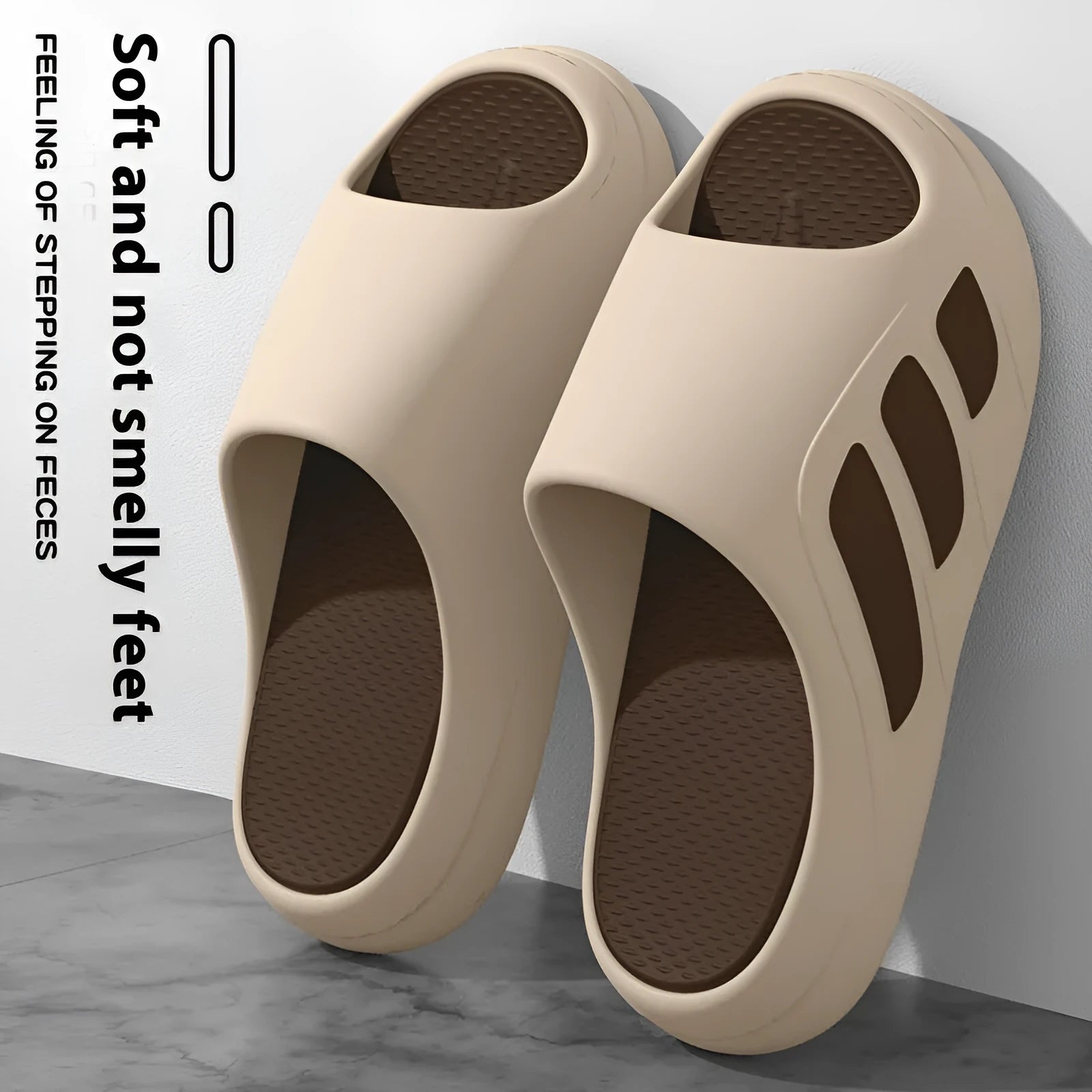 Platform slippers with EVA foam construction in multiple colour options including two-tone variations