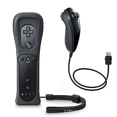 Wii remote controllers left and right set with rubber sleeve and hand strap accessory