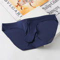 Men's ice silk seamless briefs with bullet separation pouch in multiple colours