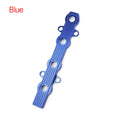 Aluminium alloy engine cover shown in red, blue, and silver colour options
