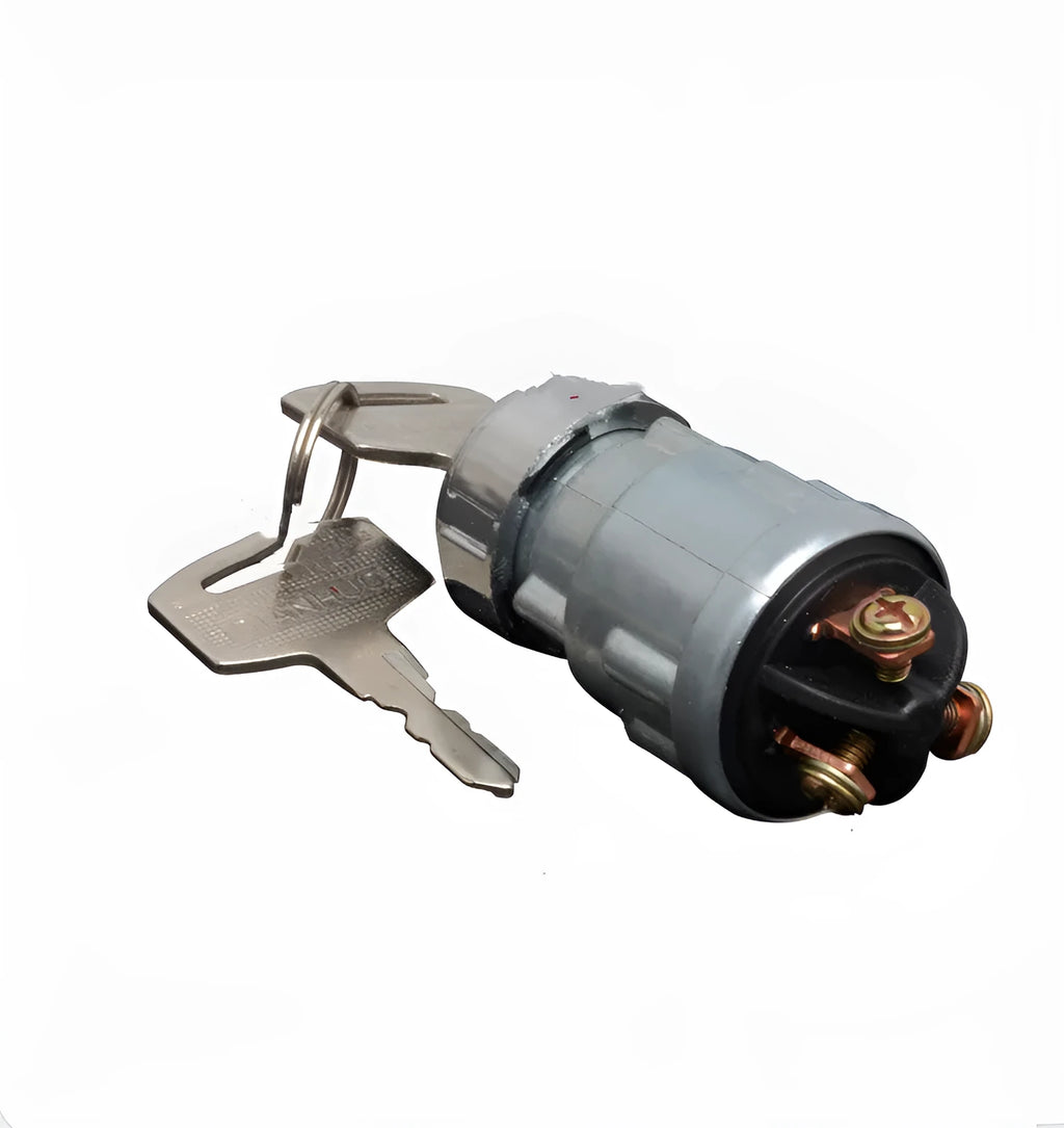 Pure copper ignition switch lock with key for trucks and forklifts.