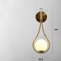 European modern glass wall lamp 210mm black cream mask screw-type design