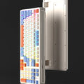Universal ABS plastic desktop keyboard with 1.8m cable in a choice of four two-tone colours.