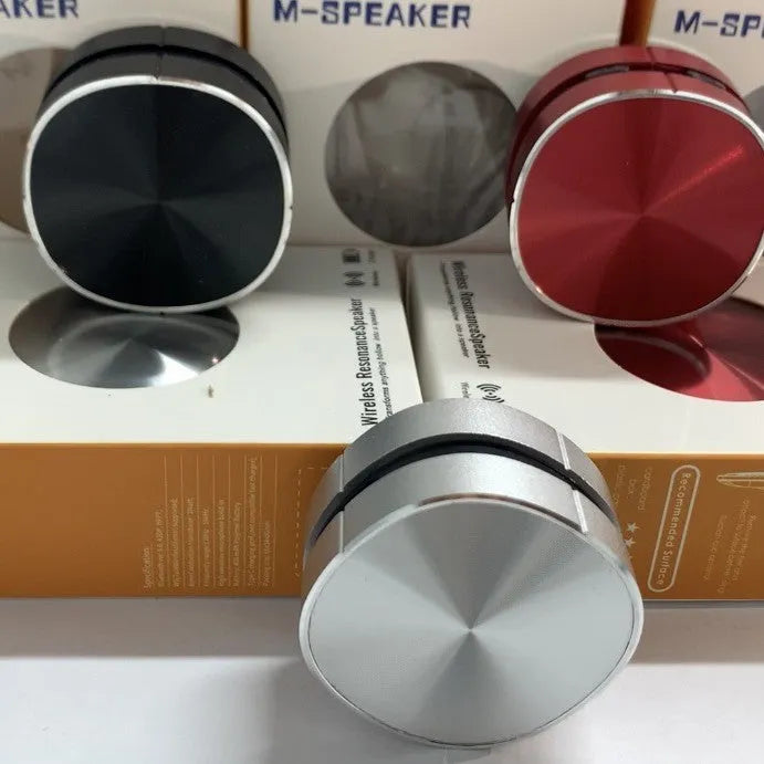 Bone conduction Bluetooth speaker in black, red or silver with USB power, 5W output and voice prompt
