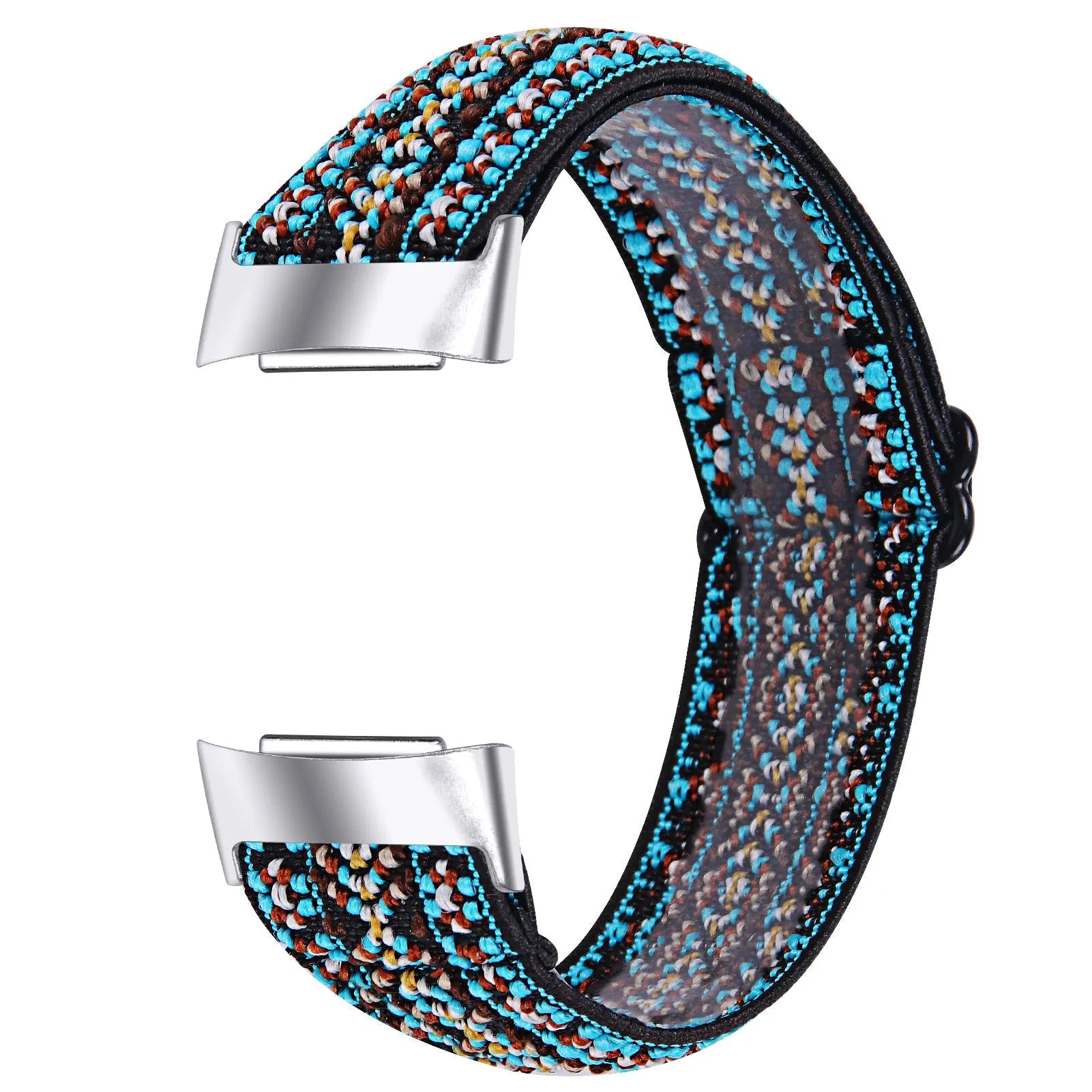 Elastic printed watch strap for Fitbit Charge 6 shown in multiple colour options