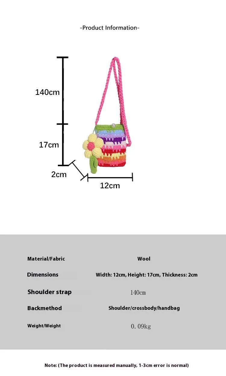 Soft pink plush car charm with floral pendant and detachable shoulder bag.