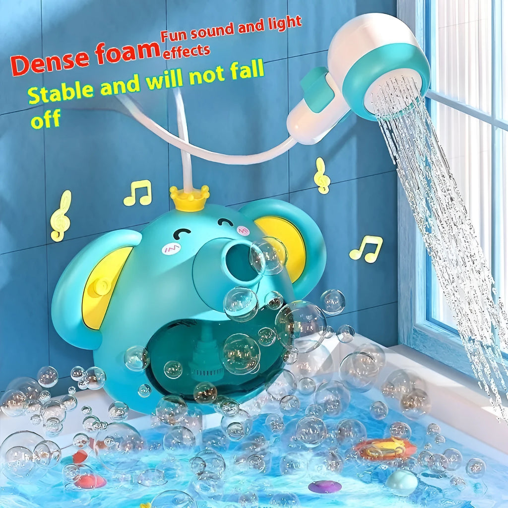 Electric elephant shower bubble machine bath toy for children 3-6 years made of plastic