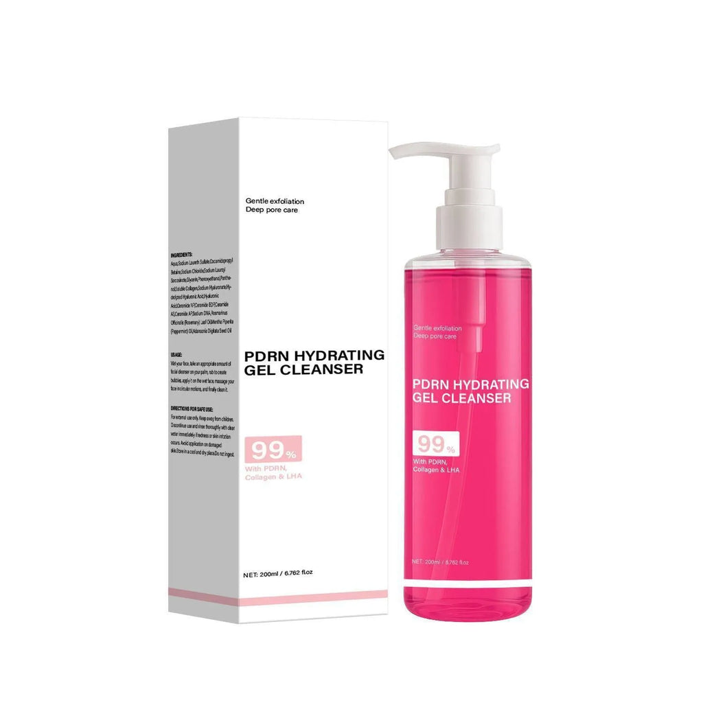 PDRN skin-friendly moisturizing jelly foam facial cleanser 200ml pump bottle 48mm x 48mm x 183.5mm