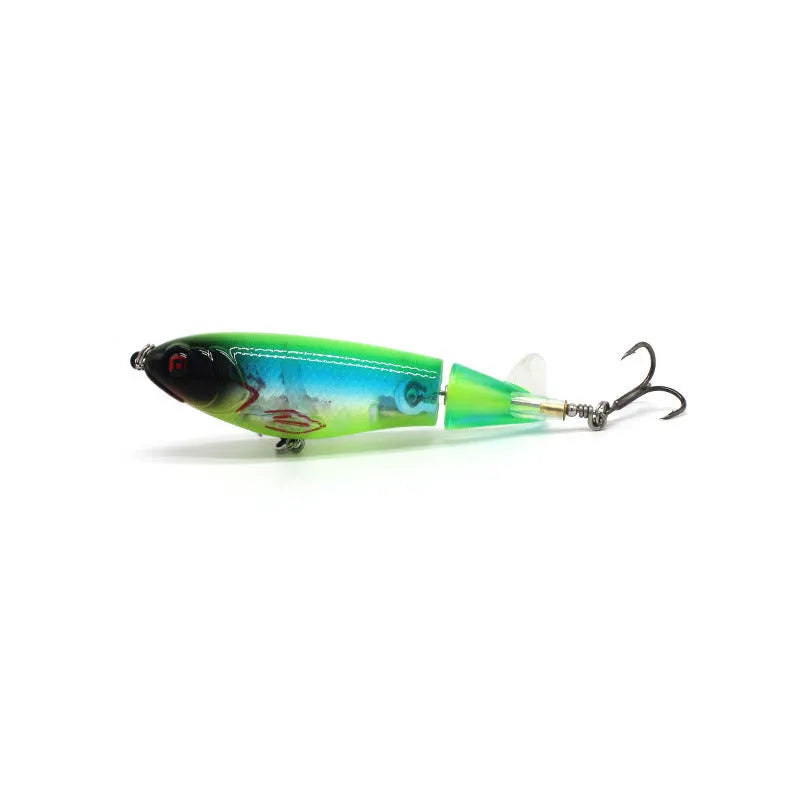 A 7.5cm long bionic soft fishing lure on a plain background, showing one of its multiple colour and style options.