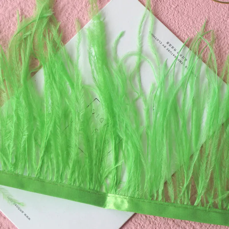Decorative feather cloth strip DIY trim 10-15cm wide in multiple colours for clothing crafts