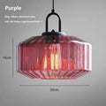 Stained glass chandelier with 4W warm light in green, amber or purple, 220V modern ceiling light