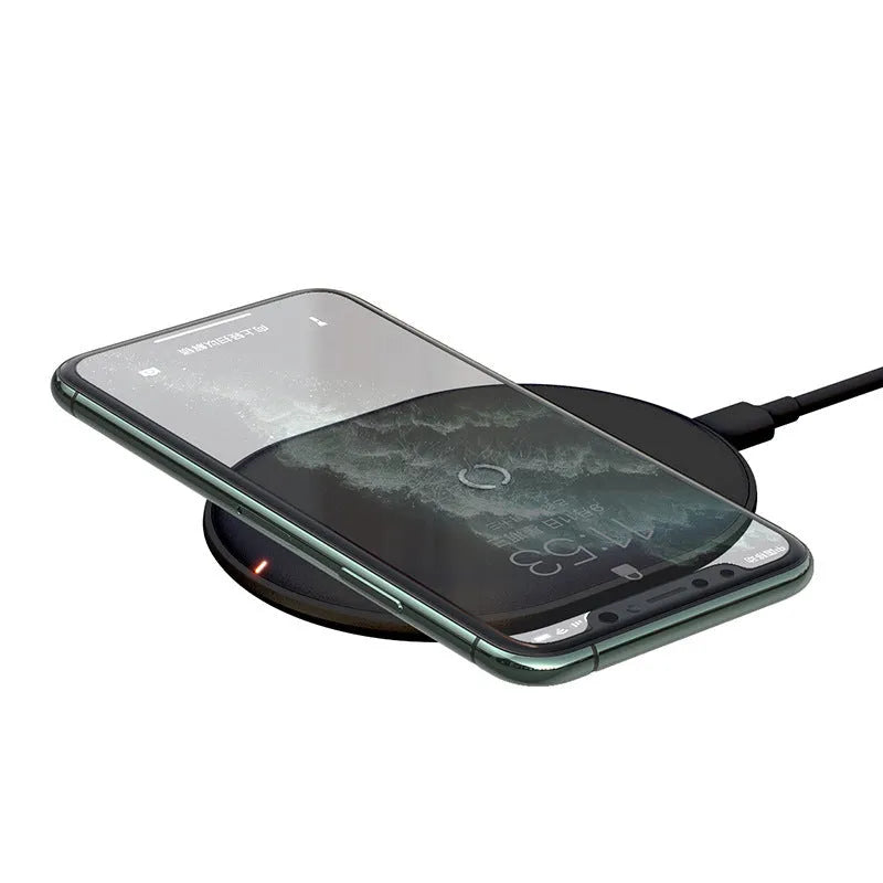 Baseus 15W wireless charging pad with textured anti-slip surface in black colour option