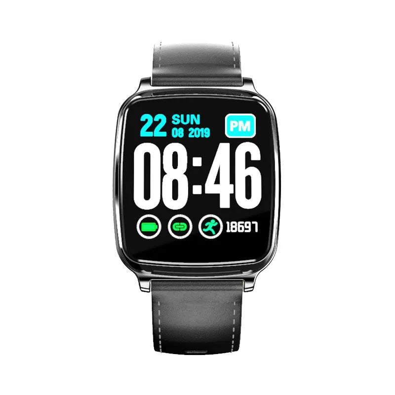 M8 smart bracelet with heart rate monitoring on wrist showing zinc alloy body and TPU strap