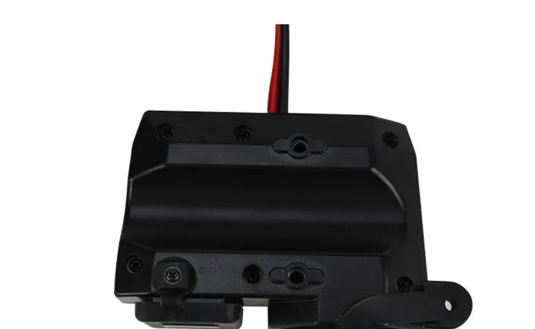 Black dual USB waterproof motorcycle charger with voltmeter and cigarette lighter mounted on handlebar