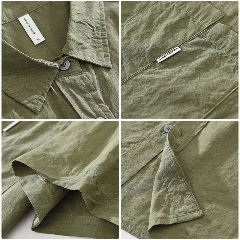 Women's loose lyocell cardigan top in black, green or purple with short sleeves