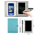 85-inch electronic writing pad with smart pen in black, dark blue, or sky blue stitching design.