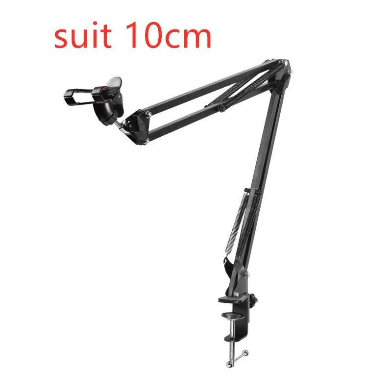 Black adjustable phone and tablet stand measuring 10cm for hands-free device viewing