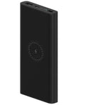 Black and white large capacity 10000 mAh power bank with USB Type-C port.