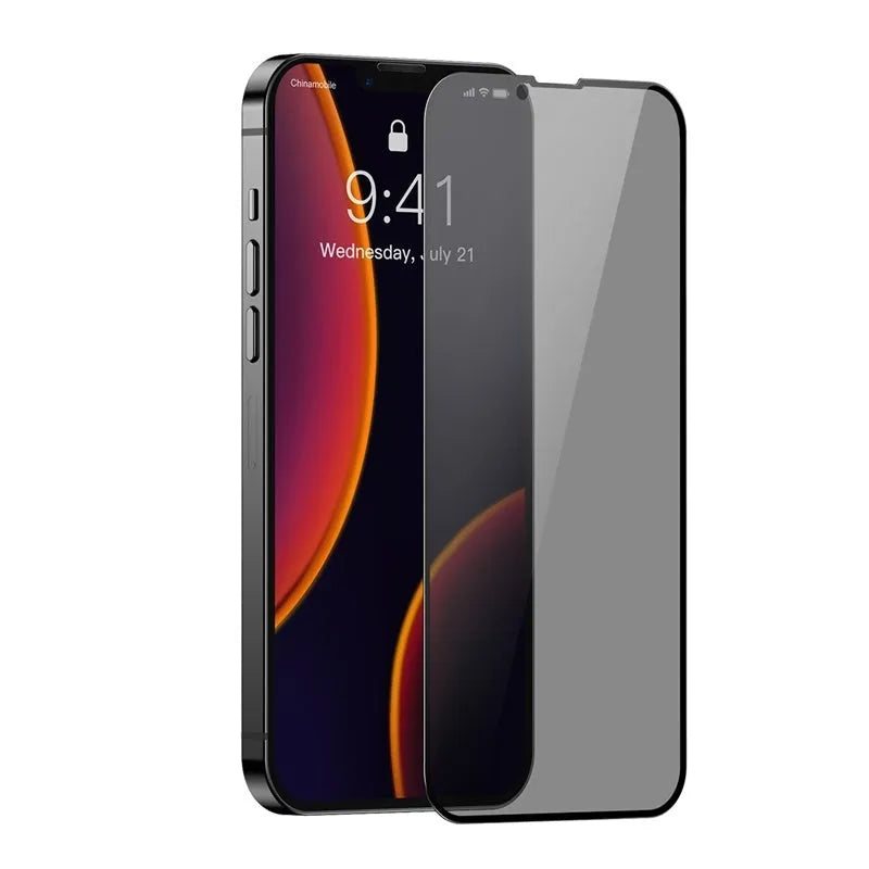 0.23mm curved privacy tempered film for iPhone 13 5.4 inch Black front screen protector