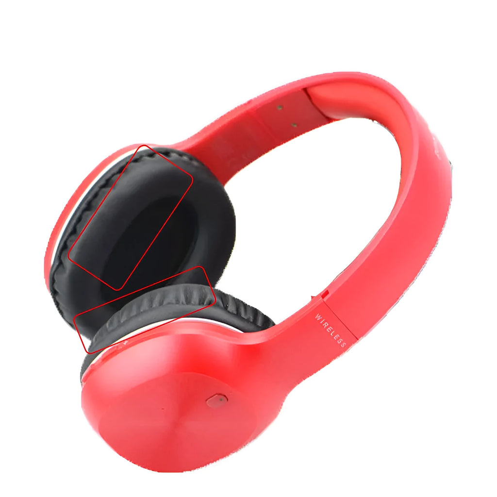 Pair of black protein skin earphone replacement cushions for Walker W820BT headphones on a white background