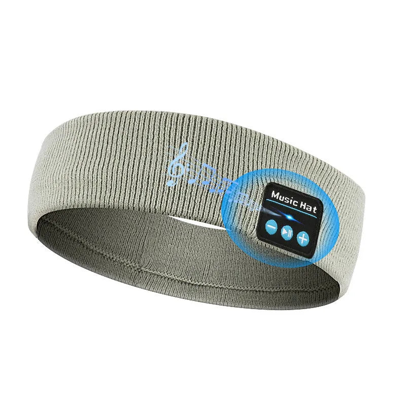 Bluetooth 5.4 headband with integrated eye mask and sports scarf in removable washable fabric