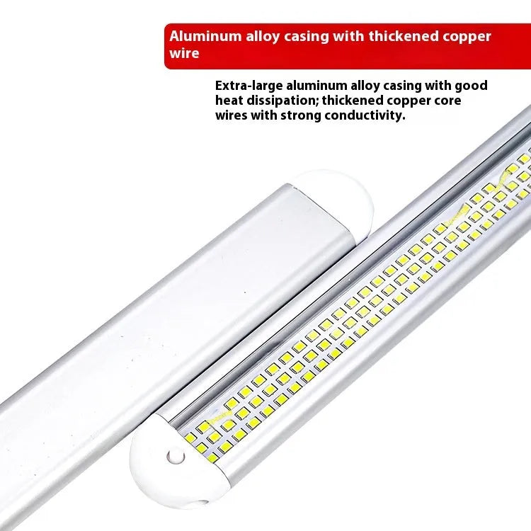 Super bright LED reading light three rows of 120 beads aluminium case for truck or car interior