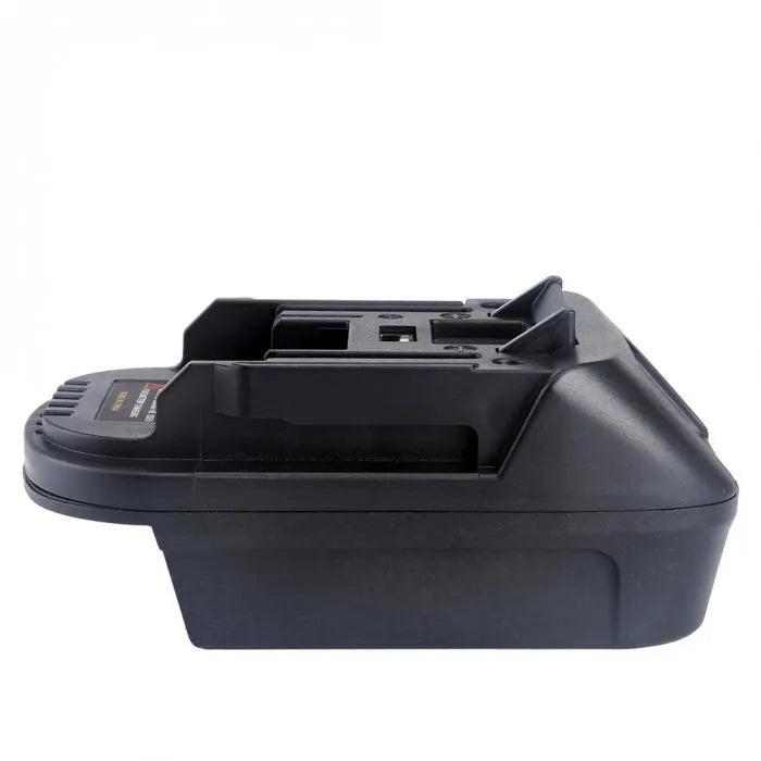 Black Milwaukee to MAKITA battery adapter measuring 125x90x65mm