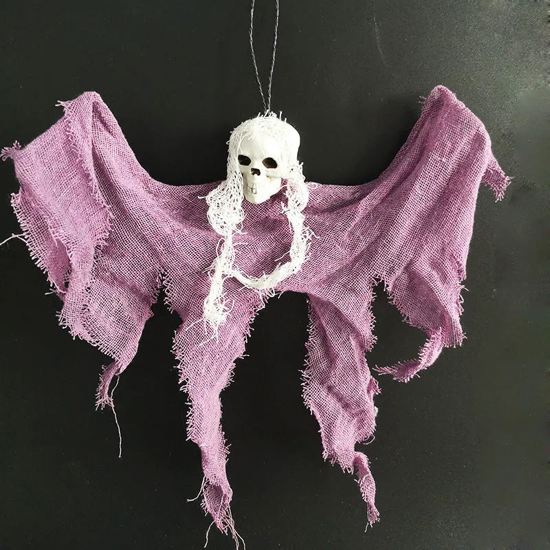 Halloween skull decoration bleeding horror cloth hanging 30x35cm corpse pattern