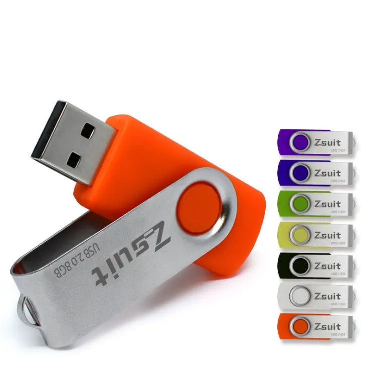 360-degree rotating promotional USB flash drive in polychromatic colour with USB 3.0 connector