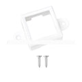 White plastic LED light protective lampshade and diffuser cover measuring 1.7cm by 6cm.