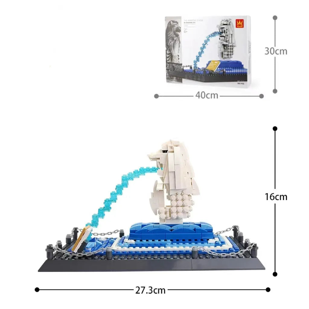 Wange architectural building blocks showing global landmarks including Eiffel Tower, Taj Mahal, and Big Ben