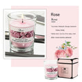 Plant wax and soy wax scented candle in a transparent glass cup, 5 x 6 cm, boxed pink or white