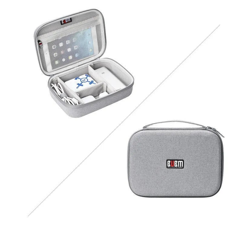 Black EVA digital storage box for organising headphones and electronic accessories