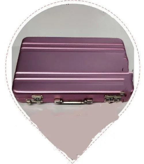 Slim aluminium alloy card holder in choice of six colours: red, blue, black, silver, pink, gold.