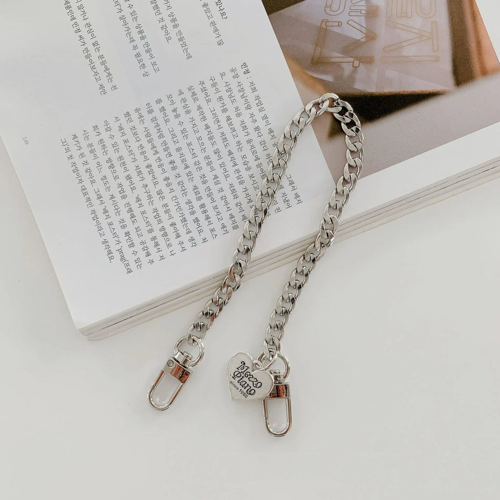 Electroplating mirror TPU phone case with animal print and attached chain for iPhone 13 Pro Max