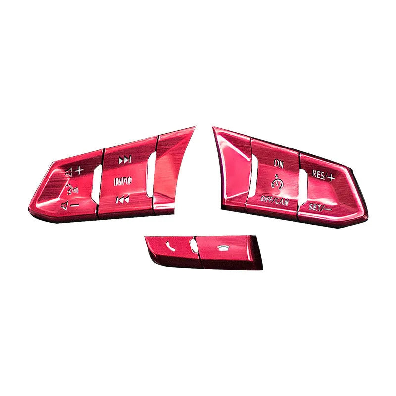 Aluminium alloy car steering wheel decorative stickers in brushed metallic finishes