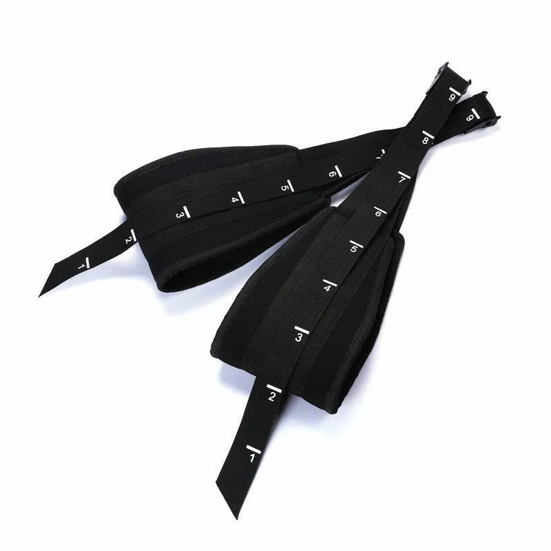 Black elastic cantilever training band pair for horizontal bar abdominal and pull-up exercises