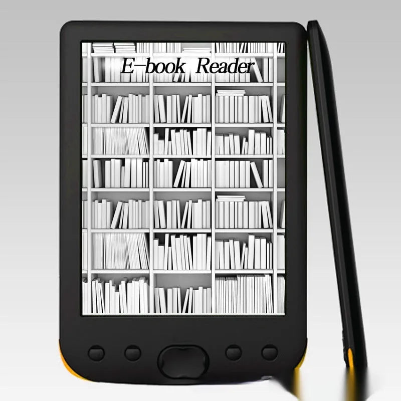 Black 6-inch E-ink e-book reader with multiple storage capacity options