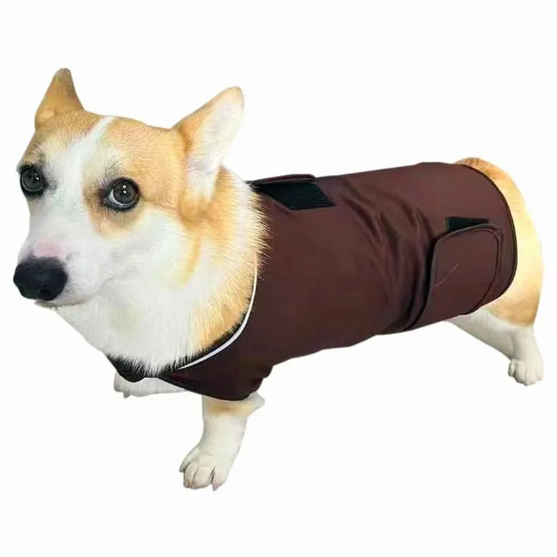 Brown dog anxiety relief tank top pet soothing clothing for separation anxiety