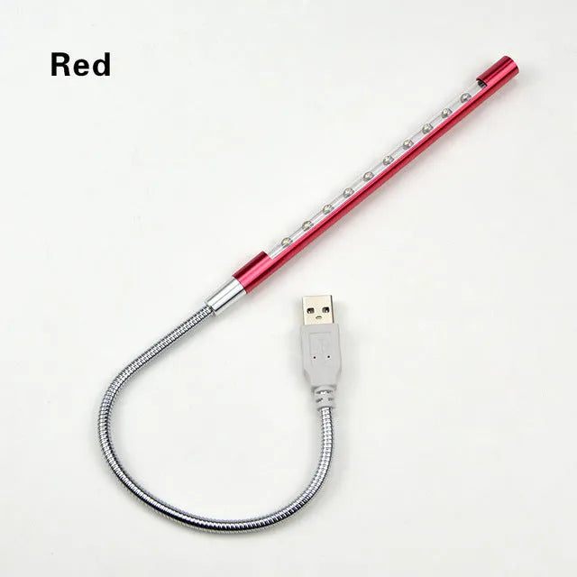 USB LED night light with aluminium alloy spiral lamp shade in multiple colour options