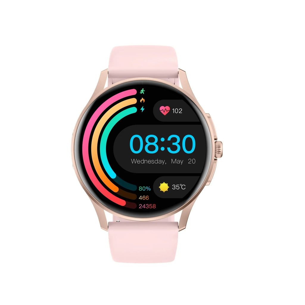 Non-invasive blood glucose detection smart watch with heart rate and blood pressure monitoring, IPS screen, black colour, on wrist