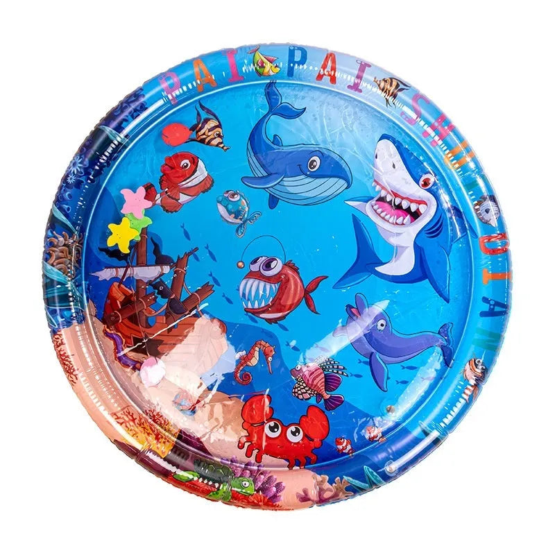 PVC inflatable water cooling mattress for pets with graphic designs