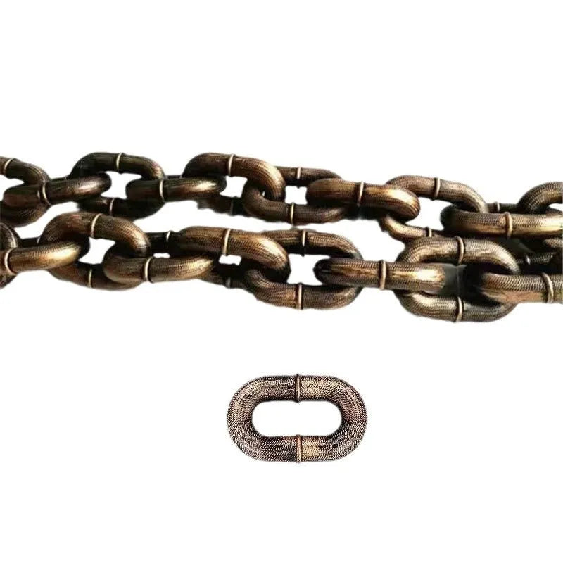 PP plastic simulation dog leash video prop in bronze, antique silver, or black colour.