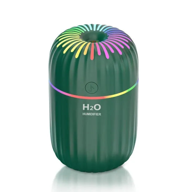 Fireworks mini USB humidifier in white pink or green with 300ml tank for car and home